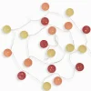 Guirlande lumineuse boules jaunes oranges