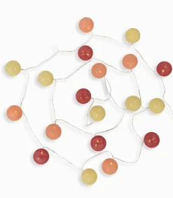 Guirlande lumineuse boules jaunes oranges