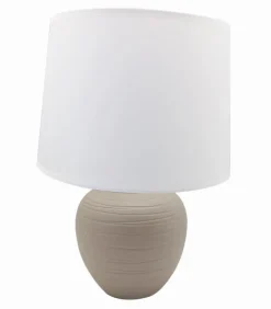 Lampe céramique abat-jour blanc