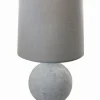 Lampe céramique gris clair abat-jour tissu
