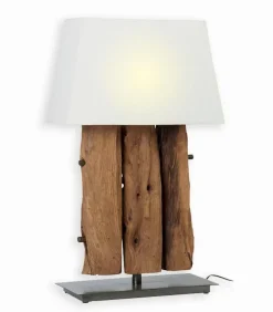 Lampe exotique teck PATI