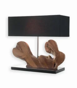 Lampe exotique teck RAUNA PM