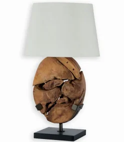 Lampe exotique teck SURYA