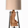 Lampe exotique teck WARA