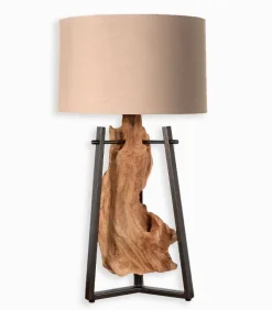 Lampe exotique teck WARA