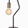 Lampe métal douille doré