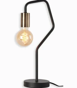 Lampe métal douille doré