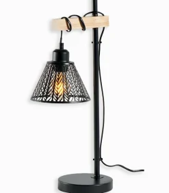 Lampe métal noir conique