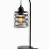 Lampe métal noir spirale