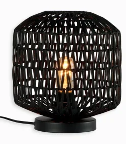 Lampe rotin noir BUDI