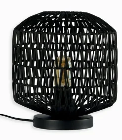 Lampe rotin noir BUDI