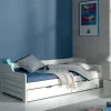 Lit pin massif blanc 90×190 COSY VICKY