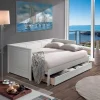 Lit-banquette pin massif blanchi 90×200 MOODY