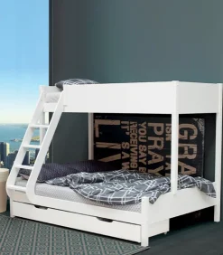 Lits superposés laqué blanc TIPO