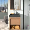 Meuble chêne 1 tiroir avec vasque en pierre – STONE