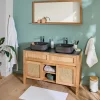 Meuble salle de bain double vasque pierre – STONE