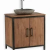 Meuble teck avec vasque pierre BROWTON