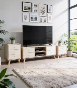 Meuble TV 4 tiroirs LOGAN