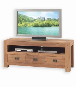 Meuble TV chêne huilé 3 tiroirs NORWAY