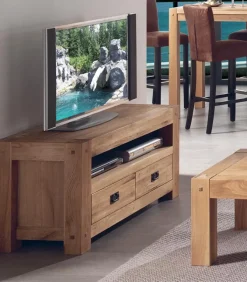 Meuble TV chêne huilé L 120 cm NORWAY