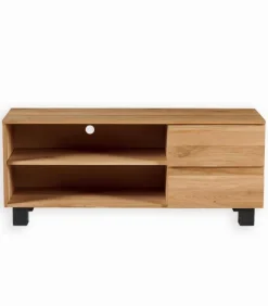 Meuble TV chêne massif L 140 cm HALDEN
