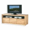 Meuble TV frêne massif 2 portes HARTFORD
