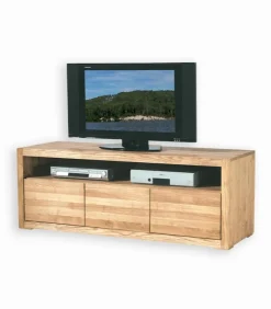 Meuble TV frêne massif 2 portes HARTFORD
