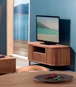 Meuble TV teck massif ARUNA