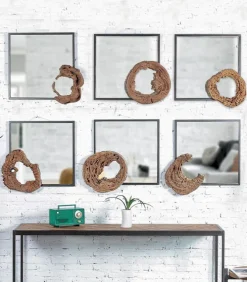 Miroir avec teck BANDUNG
