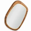 Miroir teck recyclé ELIAS avec LED