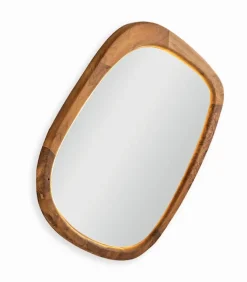 Miroir teck recyclé ELIAS avec LED
