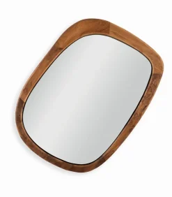 Miroir teck recyclé ELIAS avec LED