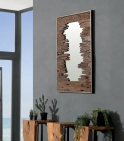 Miroir teck recyclé NATURE