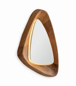 Miroir teck recyclé NOA avec LED