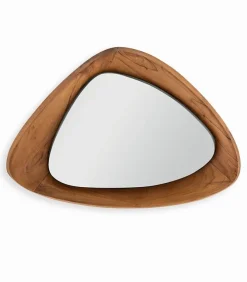 Miroir teck recyclé SALLA avec LED