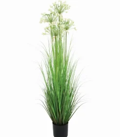 Plante artificielle FLEUR POIREAU en pot