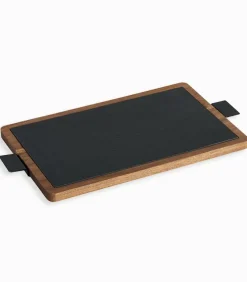 Plateau rectangulaire ardoise et bois