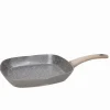 Poêle carrée gril 28×28 cm STONE SAGE taupe