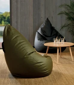 Pouf poire aspect cuir KOOL