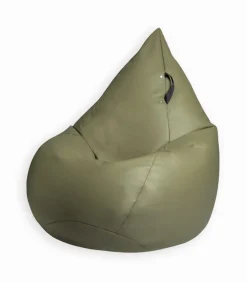 Pouf poire aspect cuir KOOL
