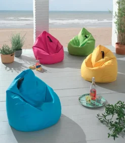 Pouf poire tissu déperlant SUN