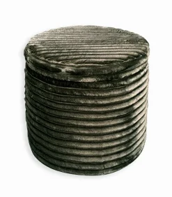 Pouf-coffre en velours côtelé SHAKE