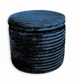 Pouf-coffre en velours côtelé SHAKE