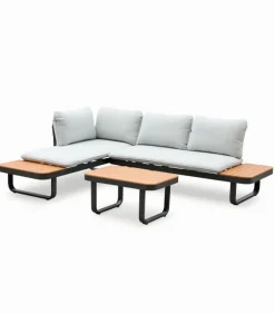Salon de jardin canapé d’angle modulable HOLBOX