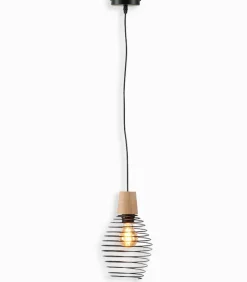 Suspension abat-jour ovale spirale