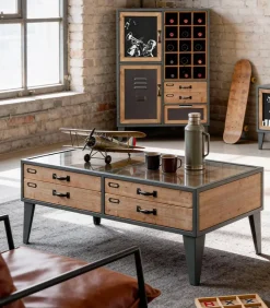 Table basse MINDY 4 tiroirs