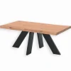 Table basse pin massif pieds métal HJALMER