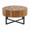 Table basse ronde teck Ø 80 cm ANGARA