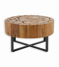Table basse ronde teck Ø 80 cm ANGARA