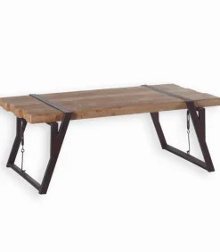 Table basse sapin massif et fer vieilli WESTMOUNT